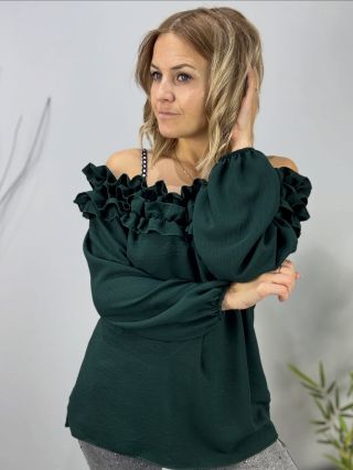 ✨ Novinka, která si říká o pozornost! ✨ Romantické volánky, odhalená ramena a střih, který sedí krásně každé postavě....